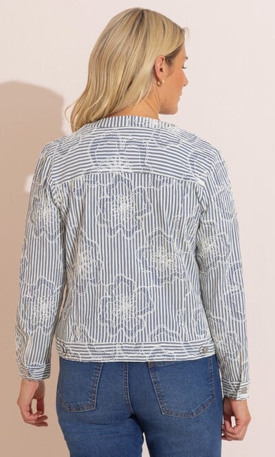 Anna Rose Embroidered Stripe Jacket