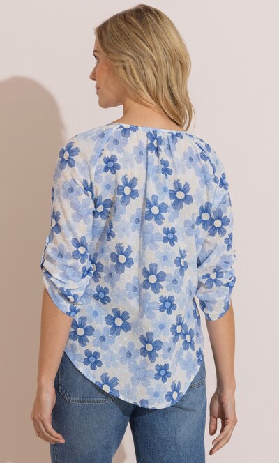 Floral Print Cotton Blouse