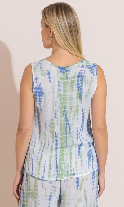 Embellished Tie Dye Sleeveless Top