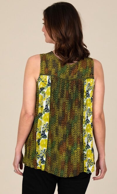 Embellished printed Sleeveless Top