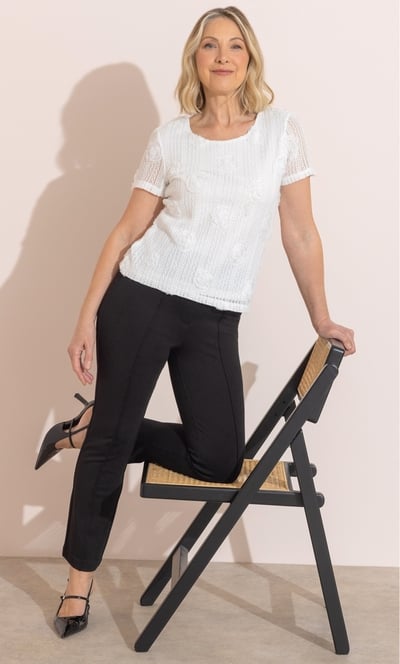 Anna Rose Straight Leg Ponte Trousers