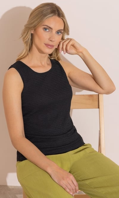 Textured Sleeveless Vest Top