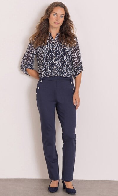 Anna Rose Slim Leg Ponte Pull On Trousers 25 Inch