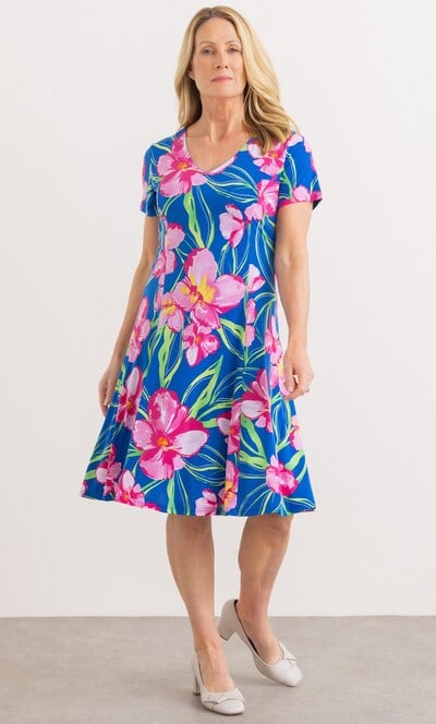 Anna Rose Bold Floral Textured Dress