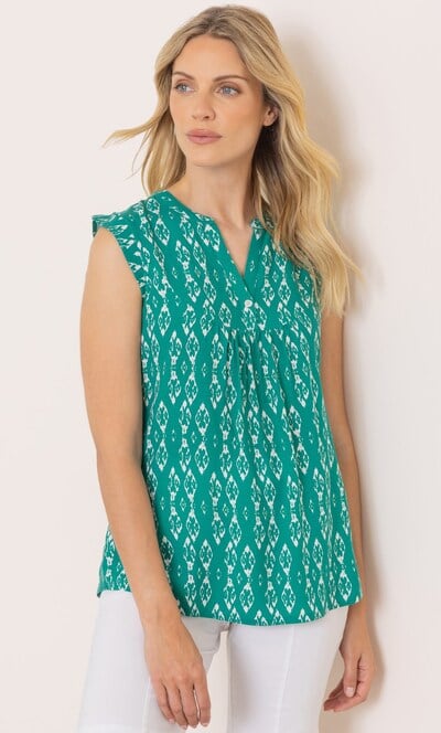 Sleeveless Printed Top