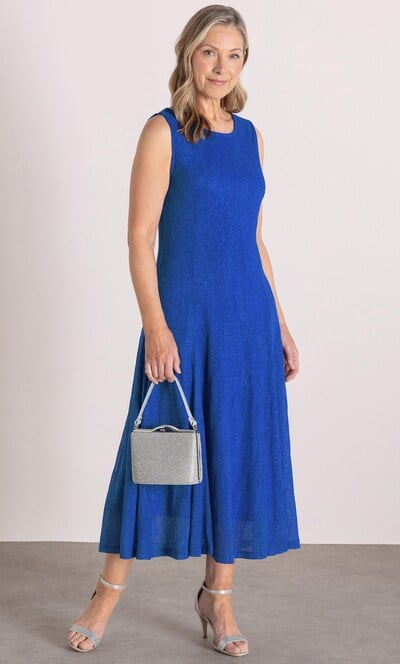 Anna Rose Sleeveless Mesh Midi Dress