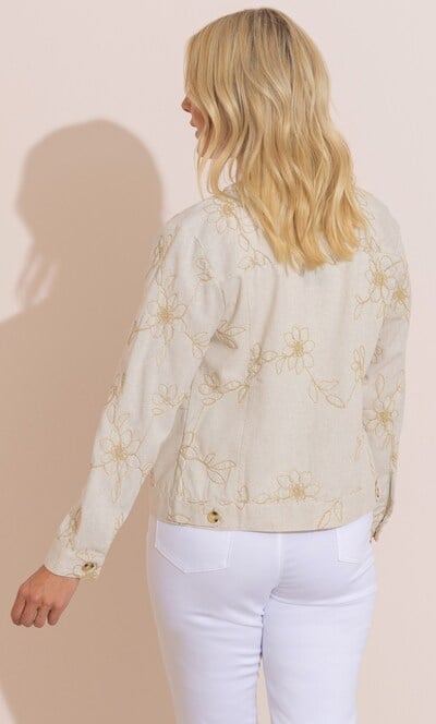 Anna Rose Embroidered Linen Blend Jacket