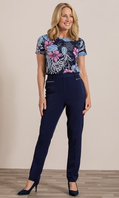 Anna Rose Slim Leg Trousers 27 Inch