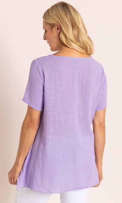Dandelion Printed Short Sleeve Cotton Top