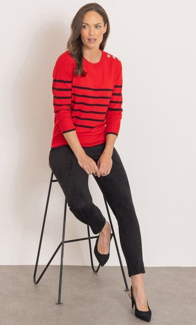 Stripe Long Sleeve Jumper