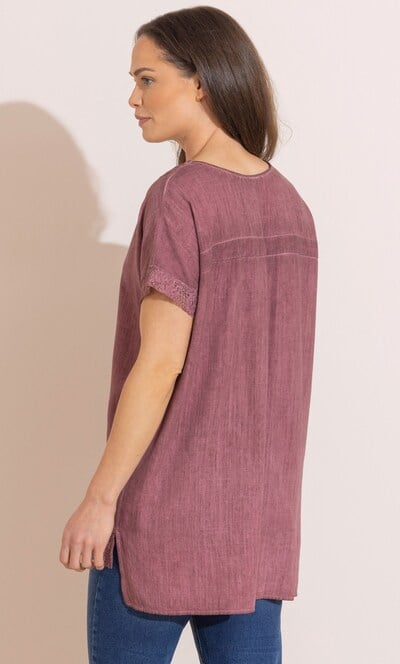 Linen Blend Loose Fit Top