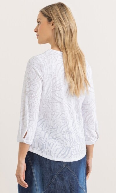 V Neck Burnout Jersey Top