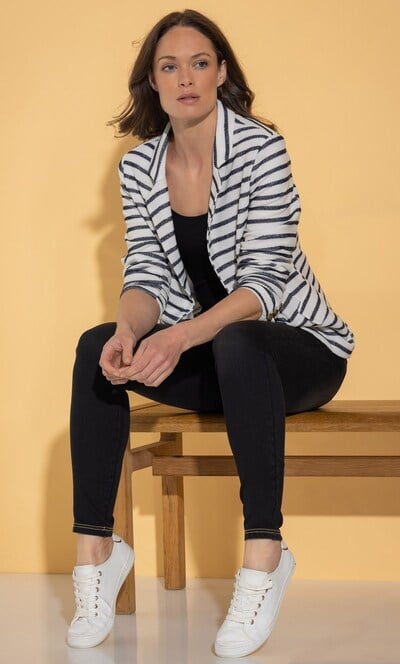 Striped Button Jacket