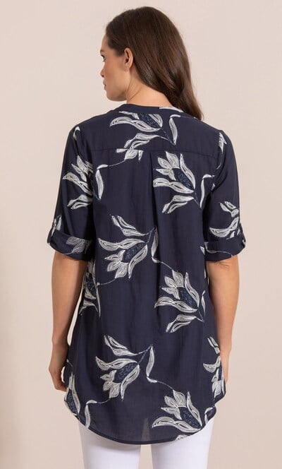 Shimmer Embroidered Cotton Shirt