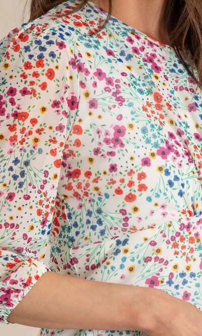 Meadow Printed Mesh Top