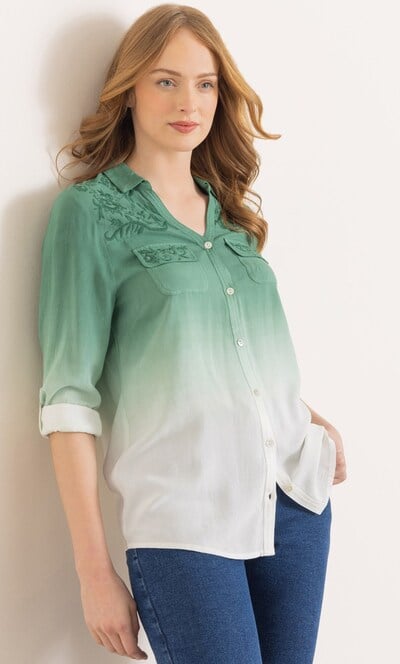Embellished Dip Dye Shirt