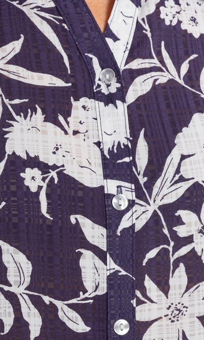 Anna Rose Garden Print Sleeveless Blouse