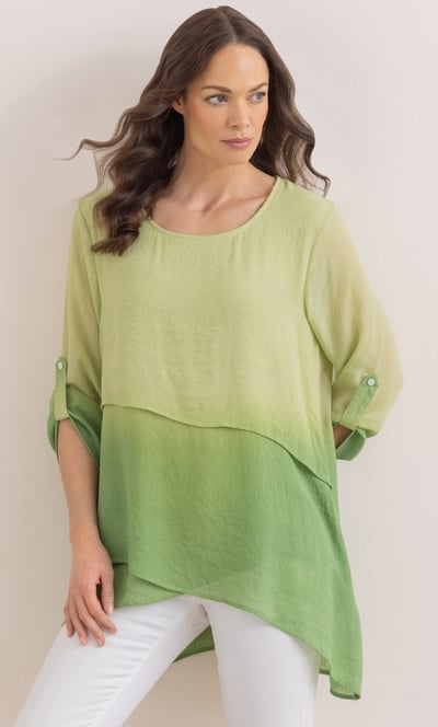 Dip Dye Layered Tunic Top