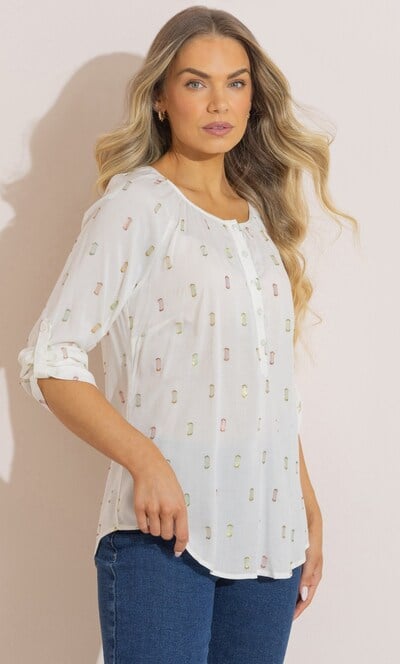Embroidered Shimmer Top