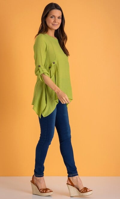 Dip Hem Pocket Tunic Top
