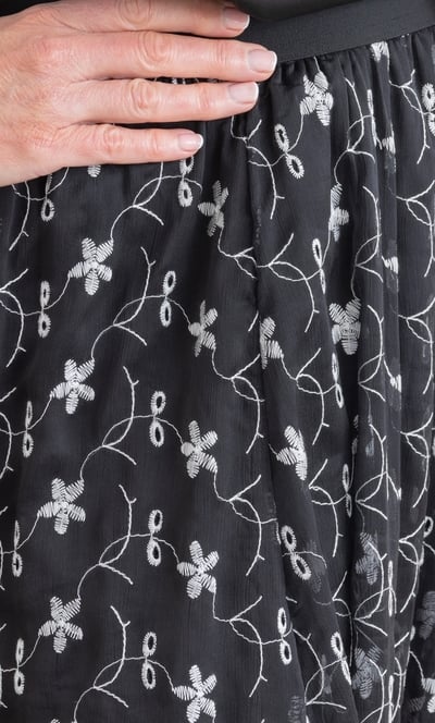 Anna Rose Embroidered Midi Skirt