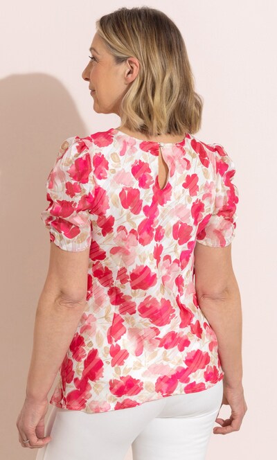 Anna Rose Bias Cut Floral Top