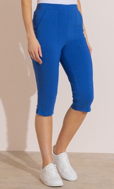 Stretch Pull On Capri Trousers