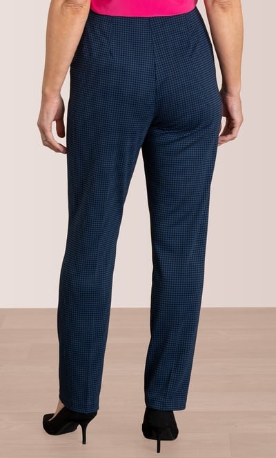 Anna Rose Houndstooth Slim Leg Trousers