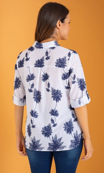 Floral Embroidered Cotton Top