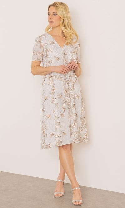 Embellished Short Sleeve Dress