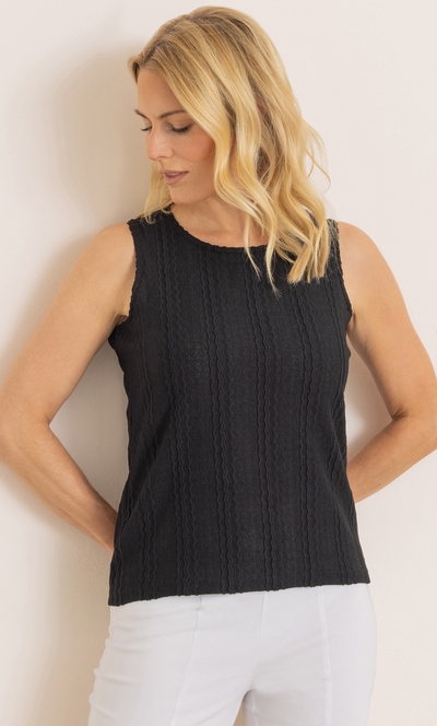 Sleeveless Textured Top
