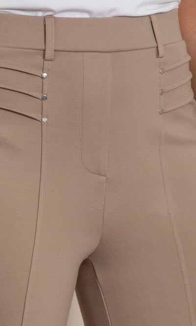 Pull On Ponte Slim Leg Trousers