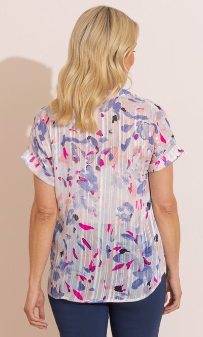 Anna Rose Short Sleeve Printed Top