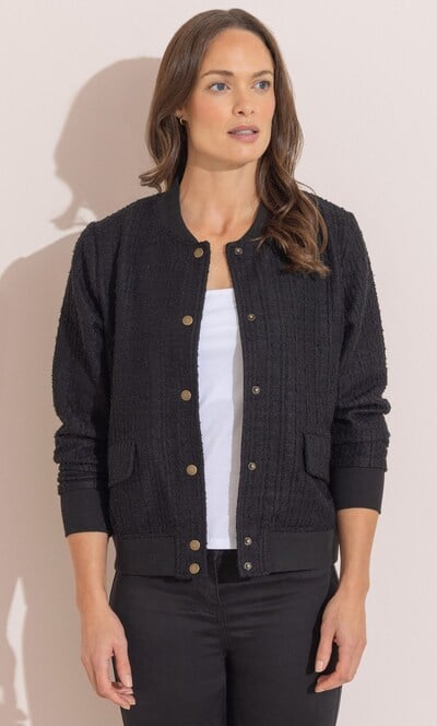 Boucle Bomber Jacket