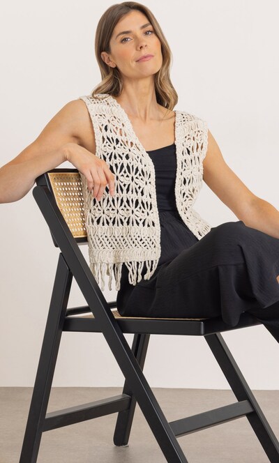 Crochet Open Waistcoat