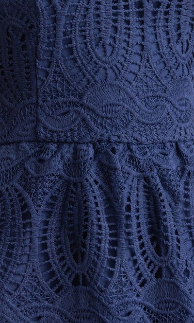 Bandeau Crochet Lace Maxi Dress