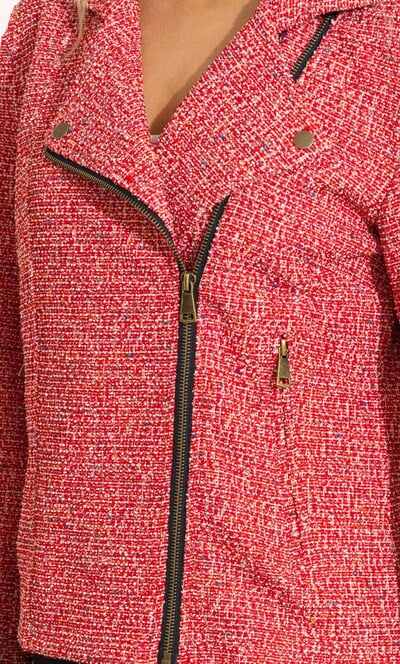 Textured Biker Jacket