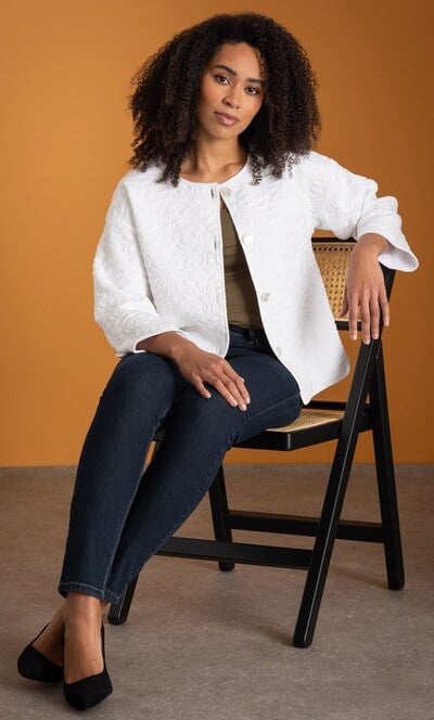 Floral Quilted Boxy Jacket