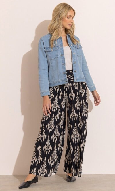 Printed Wide Leg Palazzo Trousers