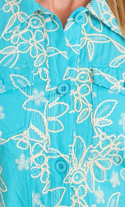 Anna Rose Embroidered Cotton Jacket