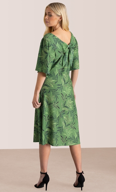 Printed Tie Back Dress