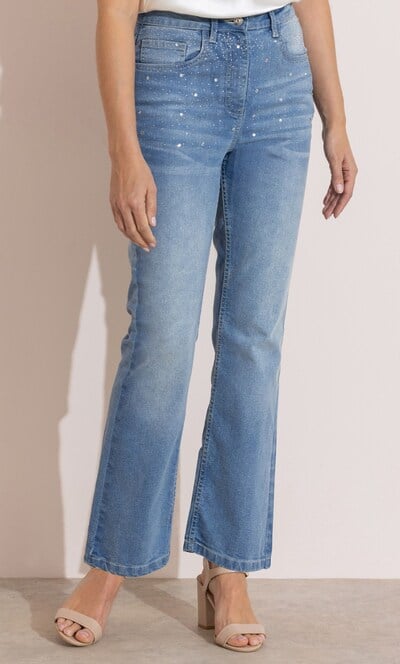 Embellished Kick Flare Jeans