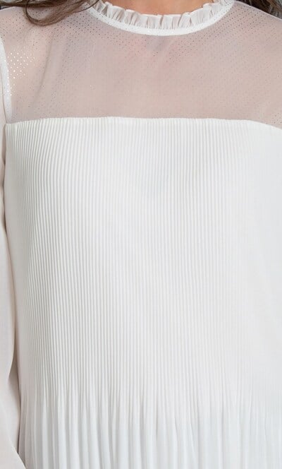 Pleated Long Sleeve Top