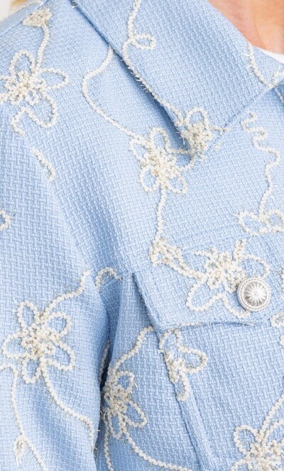 Anna Rose Embroidered Shimmer Jacket
