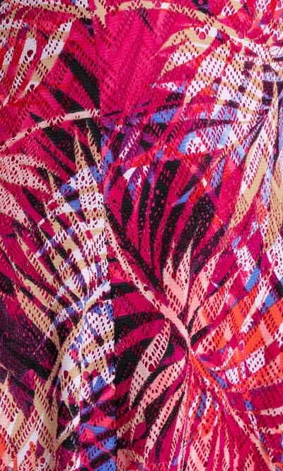 Anna Rose Printed Crochet Dress