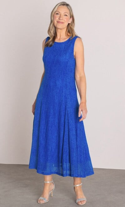 Anna Rose Sleeveless Mesh Midi Dress
