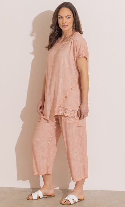 Linen Blend Loose Fit Top