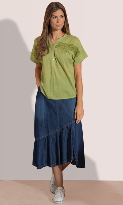 Stripe Dobby Cotton Top