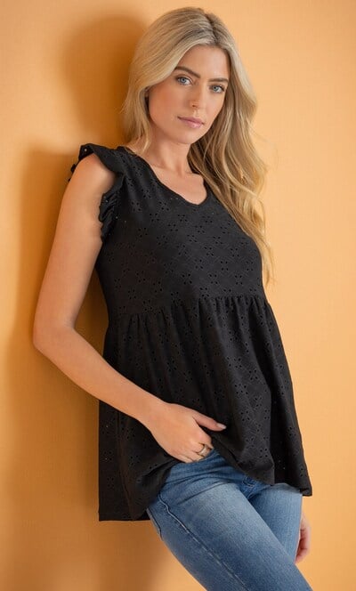 Eyelet Jersey Top