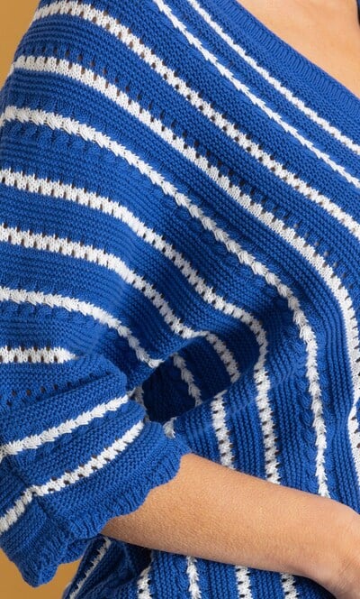 Chevron V Neck Jumper